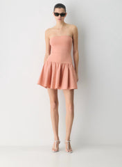Contour & cotton poplin strapless dress