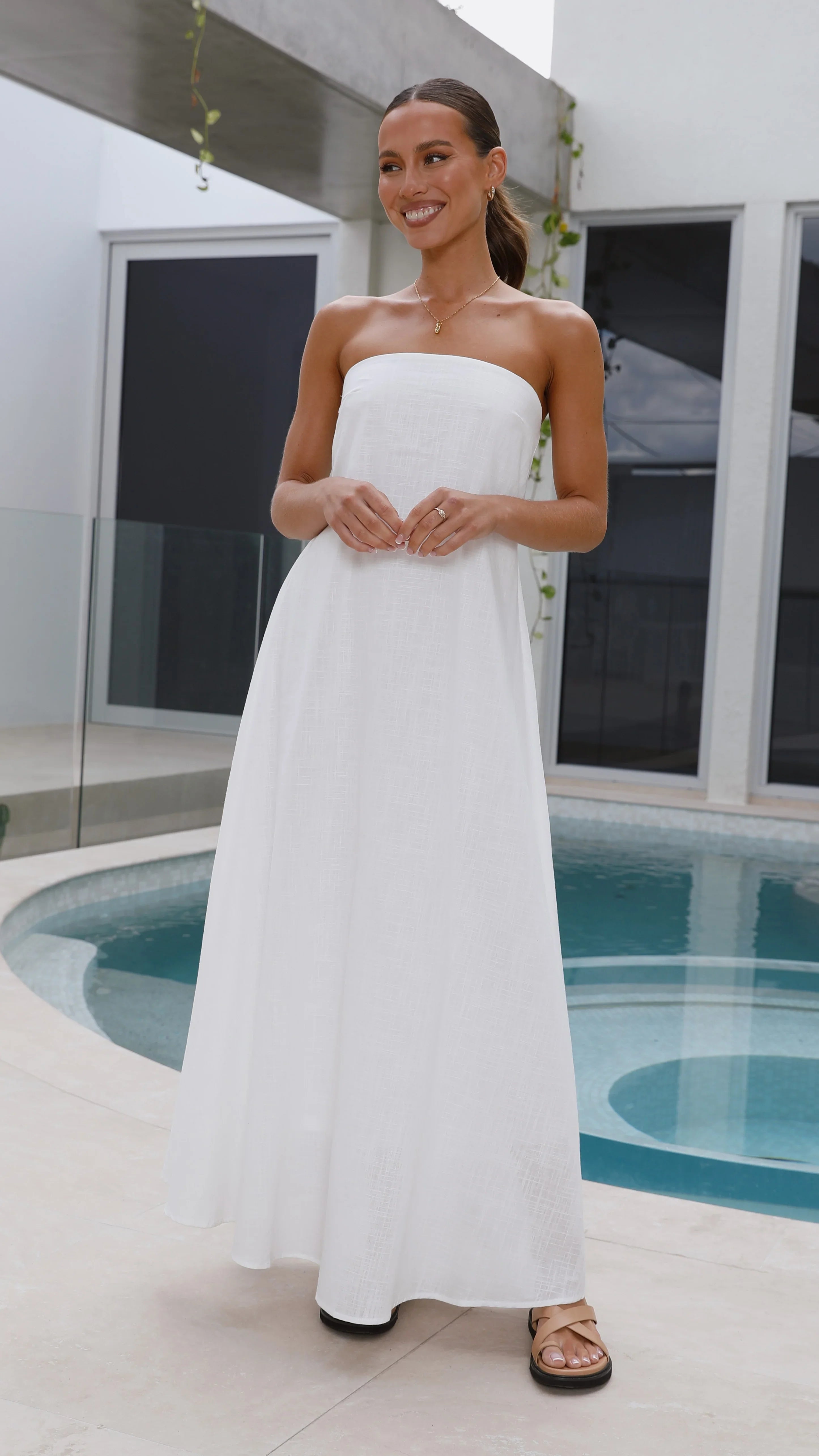 Connie Maxi Dress - White
